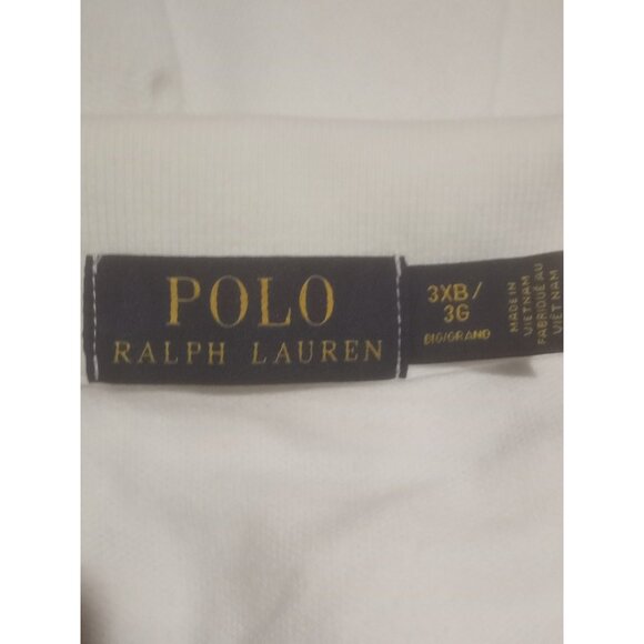 Polo Ralph Lauren Polo Shirt Mens 3XB Big White Short Sleeve Pony Collar Top - Picture 10 of 14